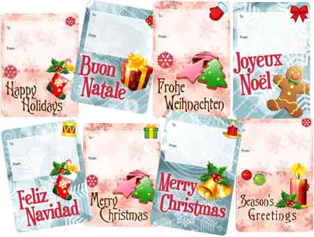 2009 International Holiday - free gift tags